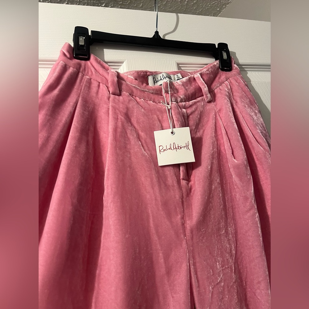 Rachel Antonoff Pink Velvet Trousers
